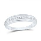 10K White Gold Diamond Cushion Trio Ring Set 3/4 Cttw - Splendid Jewellery