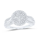 10K White Gold Diamond Designer Ring 1/2 Cttw - Splendid Jewellery