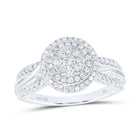 10K White Gold Diamond Designer Ring 1/2 Cttw - Splendid Jewellery