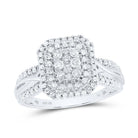 10K White Gold Diamond Designer Ring 1/2 Cttw - Splendid Jewellery