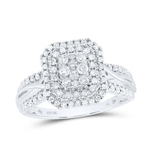 Load image into Gallery viewer, 10K White Gold Diamond Designer Ring 1/2 Cttw - Splendid Jewellery