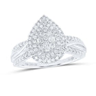 10K White Gold Diamond Designer Ring 1/2 Cttw - Splendid Jewellery