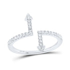 10K White Gold Diamond Designer Ring 1/4 Cttw - Splendid Jewellery
