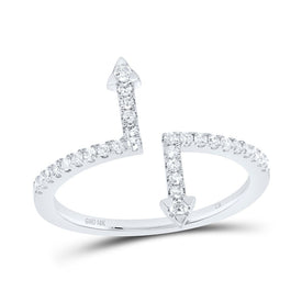 10K White Gold Diamond Designer Ring 1/4 Cttw - Splendid Jewellery