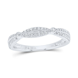 10K White Gold Diamond Designer Ring 1/5 Cttw - Splendid Jewellery