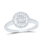 10K White Gold Diamond Designer Ring 1/5 Cttw - Splendid Jewellery