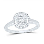 10K White Gold Diamond Designer Ring 1/5 Cttw - Splendid Jewellery