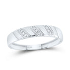 10K White Gold Diamond Emerald Trio Ring Set 1/4 Cttw - Splendid Jewellery