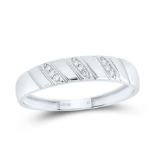 Load image into Gallery viewer, 10K White Gold Diamond Emerald Trio Ring Set 1/4 Cttw - Splendid Jewellery