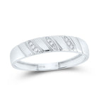 10K White Gold Diamond Emerald Trio Ring Set 1/4 Cttw - Splendid Jewellery
