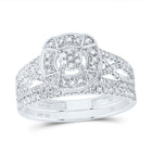 10K White Gold Diamond Fashion Bridal Set 1/2 Cttw - Splendid Jewellery