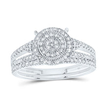 Load image into Gallery viewer, 10K White Gold Diamond Fashion Bridal Set 1/2 Cttw - Splendid Jewellery