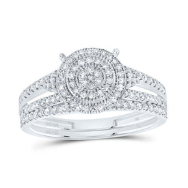 10K White Gold Diamond Fashion Bridal Set 1/2 Cttw - Splendid Jewellery
