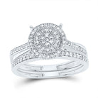 10K White Gold Diamond Fashion Bridal Set 1/3 Cttw - Splendid Jewellery