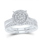 10K White Gold Diamond Fashion Bridal Set 1/3 Cttw - Splendid Jewellery