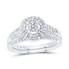 10K White Gold Diamond Fashion Bridal Set 1/3 Cttw - Splendid Jewellery