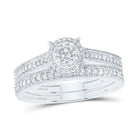 10K White Gold Diamond Fashion Bridal Set 1/4 Cttw - Splendid Jewellery