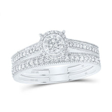 Load image into Gallery viewer, 10K White Gold Diamond Fashion Bridal Set 1/4 Cttw - Splendid Jewellery