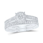 10K White Gold Diamond Fashion Bridal Set 1/4 Cttw - Splendid Jewellery