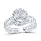10K White Gold Diamond Fashion Bridal Set 3/8 Cttw - Splendid Jewellery