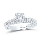 10K White Gold Diamond Fashion Bridal Set 3/8 Cttw - Splendid Jewellery