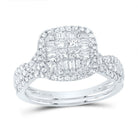10K White Gold Diamond Fashion Bridal Set 7/8 Cttw - Splendid Jewellery