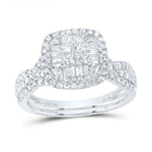 10K White Gold Diamond Fashion Bridal Set 7/8 Cttw - Splendid Jewellery
