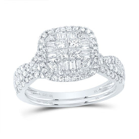 10K White Gold Diamond Fashion Bridal Set 7/8 Cttw - Splendid Jewellery