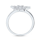 10K White Gold Diamond Fashion Butterfly Ring 1/4 Cttw - Splendid Jewellery