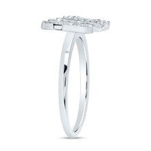 Load image into Gallery viewer, 10K White Gold Diamond Fashion Butterfly Ring 1/4 Cttw - Splendid Jewellery