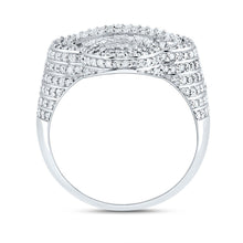 Load image into Gallery viewer, 10K White Gold Diamond Fashion Clover Women's Ring 1 1/2 Cttw - Splendid Jewellery