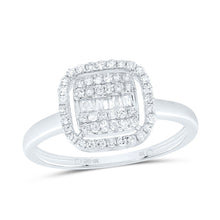Load image into Gallery viewer, 10K White Gold Diamond Fashion Cushion Ring 1/3 Cttw - Splendid Jewellery
