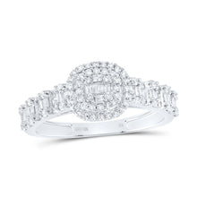 Load image into Gallery viewer, 10K White Gold Diamond Fashion Cushion Women's Ring 1/2 Cttw - Splendid Jewellery