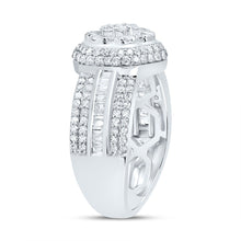 Load image into Gallery viewer, 10K White Gold Diamond Fashion Flower Ring 1 Cttw - Splendid Jewellery