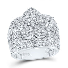 Load image into Gallery viewer, 10K White Gold Diamond Fashion Flower Ring 3 Cttw - Splendid Jewellery