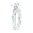 10K White Gold Diamond Fashion Heart Bridal Set 1/3 Cttw - Splendid Jewellery