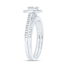 Load image into Gallery viewer, 10K White Gold Diamond Fashion Heart Bridal Set 1/3 Cttw - Splendid Jewellery