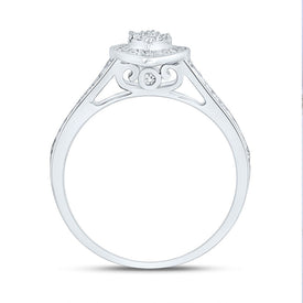 10K White Gold Diamond Fashion Heart Bridal Set 1/3 Cttw - Splendid Jewellery