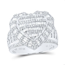 Load image into Gallery viewer, 10K White Gold Diamond Fashion Heart Ring 1 7/8 Cttw - Splendid Jewellery