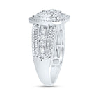 10K White Gold Diamond Fashion Heart Ring 1 Cttw - Splendid Jewellery