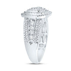 10K White Gold Diamond Fashion Heart Ring 1 Cttw - Splendid Jewellery