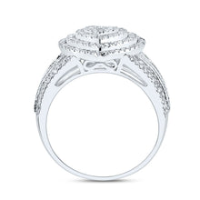 Load image into Gallery viewer, 10K White Gold Diamond Fashion Heart Ring 1 Cttw - Splendid Jewellery