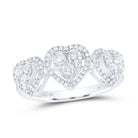 10K White Gold Diamond Fashion Heart Ring 1/2 Cttw - Splendid Jewellery
