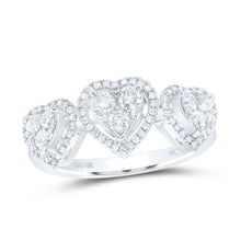 Load image into Gallery viewer, 10K White Gold Diamond Fashion Heart Ring 1/2 Cttw - Splendid Jewellery