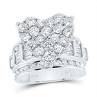 10K White Gold Diamond Fashion Heart Ring 3 Cttw - Splendid Jewellery