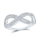 10K White Gold Diamond Fashion Infinity Ring 1/3 Cttw - Splendid Jewellery