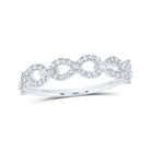 10K White Gold Diamond Fashion Infinity Ring 1/4 Cttw - Splendid Jewellery