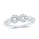 10K White Gold Diamond Fashion Infinity Ring 1/4 Cttw - Splendid Jewellery