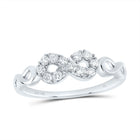 10K White Gold Diamond Fashion Infinity Ring 1/4 Cttw - Splendid Jewellery