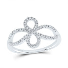 10K White Gold Diamond Fashion Infinity Ring 1/4 Cttw - Splendid Jewellery